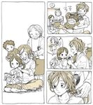 Safebooru - 1boy 3girls brother and sister comic family gran